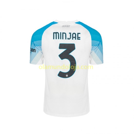 Camisola Napoli Face Game Minjae 3 Homem Equipamento Primeiro 2022-2023 Manga Curta